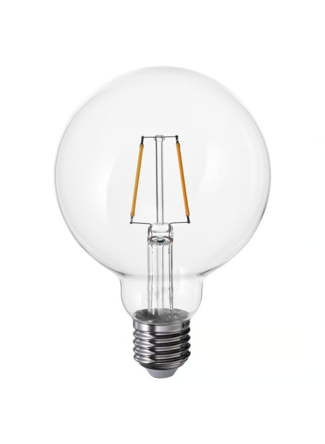 LUNNOM Decorative Filament LED Bulb E27, 150 lm, Clear Globe, 95 mm - Image 1