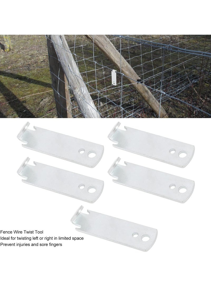 GGOOT 5pcs Fence Wire Tensioning Tool Wire for Fence Wire, Time Saver Barb Wire Fence Tools Fence Wire for T Post Clips, Agricultural Repair Hardware - Image 2
