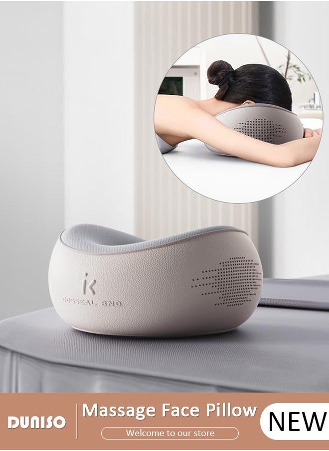 DUNISO - Massage Face Pillow, Ergonomic Memory Office Nap Pillow, High Rebound Face Down Pillow for Sleeping, Face Rest Neck Head Cushion for Spa Salon Travel - Image 1