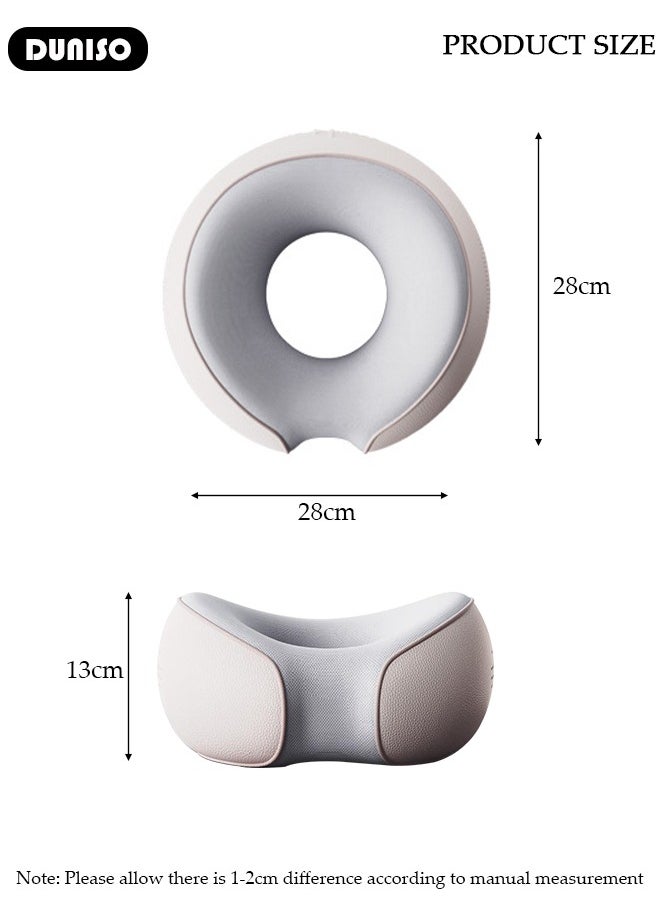 DUNISO - Massage Face Pillow, Ergonomic Memory Office Nap Pillow, High Rebound Face Down Pillow for Sleeping, Face Rest Neck Head Cushion for Spa Salon Travel - Image 1