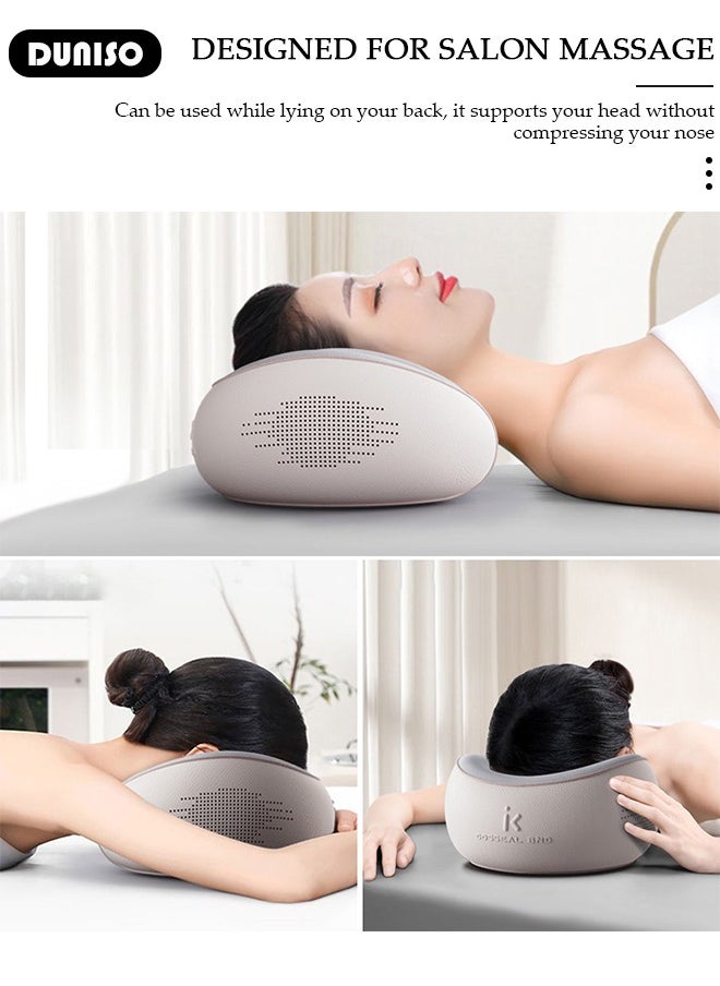 DUNISO - Massage Face Pillow, Ergonomic Memory Office Nap Pillow, High Rebound Face Down Pillow for Sleeping, Face Rest Neck Head Cushion for Spa Salon Travel - Image 1