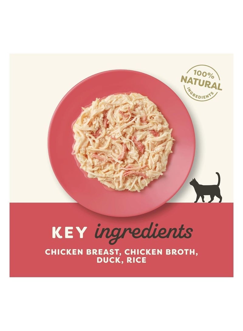 آبلاوس طعام القطط البالغة الرطب بنكهة الدجاج والبط من أبلاوز (156 جم × 2) علبة - قطعتان - Image 3