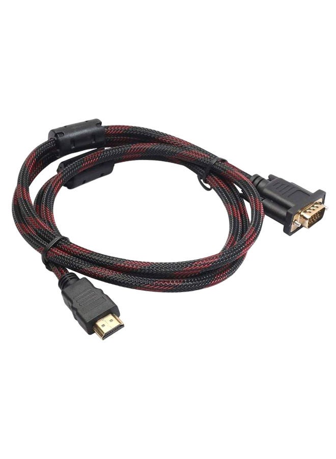 NIBEMINENT HDMI Male To VGA Data Cable Red/Black  - Image 1