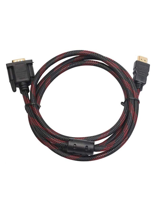 NIBEMINENT HDMI Male To VGA Data Cable Red/Black  - Image 2
