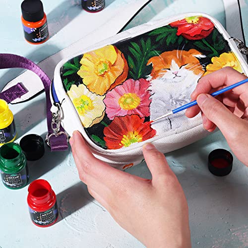 ARTME Acrylic Leather Paint Set, 20 Colors x 30ml Acrylic Leather Dye Kit Perfect for Shoes, Sneakers, Jackets, Sofa, and Car Seat - Image 3