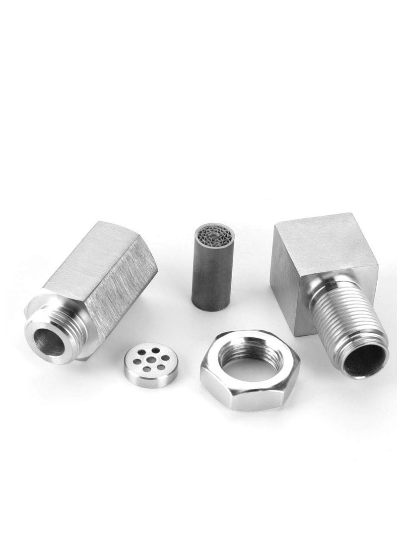 Loquat O2 Oxygen Sensor Spacer 90 Degree Stainless Oxygen Sensor Spacer Connector Adapter Right-Angle Connector Adapter Screw Connector Plug Fitting M18 x 1.5 Accessory Plug 45mm - Image 4