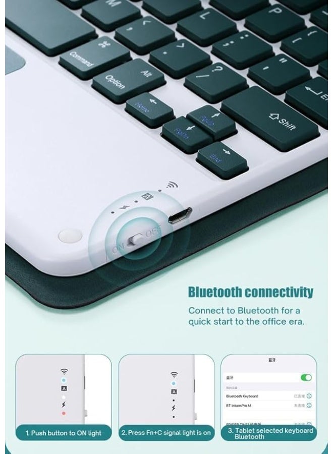 Arabic and English Keyboard Compatible with Samsung Galaxy Tab A11 Plus 11 Inch 2025 (SM-X230/X235/X236B) Backlight Multi-Touch Keyboard Flip Case - Image 5
