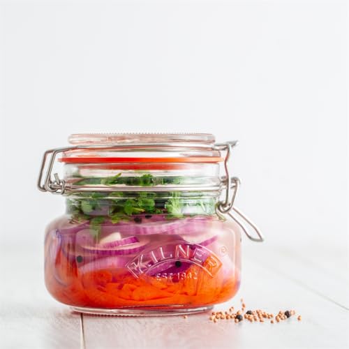 Kilner Premium 250ml Airtight Leakproof Square Glass Jar with Clip Top Lid or Spices, Sauces, Chutneys, Baby Food, Honey, Ghee | Kitchen Storage Reusable BPA Free Glass Container - Image 5