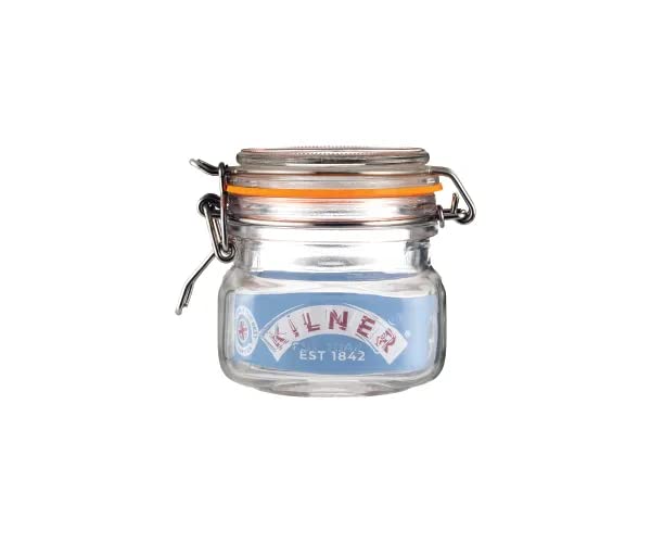 Kilner Premium 250ml Airtight Leakproof Square Glass Jar with Clip Top Lid or Spices, Sauces, Chutneys, Baby Food, Honey, Ghee | Kitchen Storage Reusable BPA Free Glass Container - Image 4
