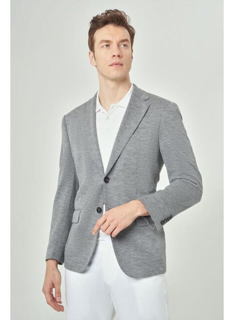 Bisse Men's 2 Button Double Slit Mono Collar Jacket GRAY PCK22K22223_D55  - Image 1
