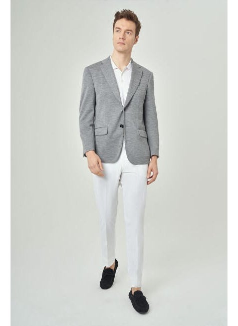 Bisse Men's 2 Button Double Slit Mono Collar Jacket GRAY PCK22K22223_D55  - Image 2