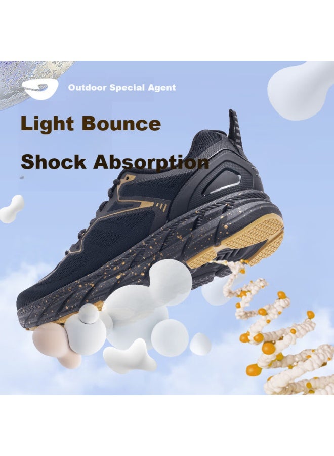Outdoor Agent Outdoor Special Forces R11 Shock Absorbing Running Shoes Jogging Shoes Shock Absorbing Breathable Jumping Rope Jumping Exercise Shoes Men And Women Lightweight Sports Shoes Black Gold 38 - Image 1