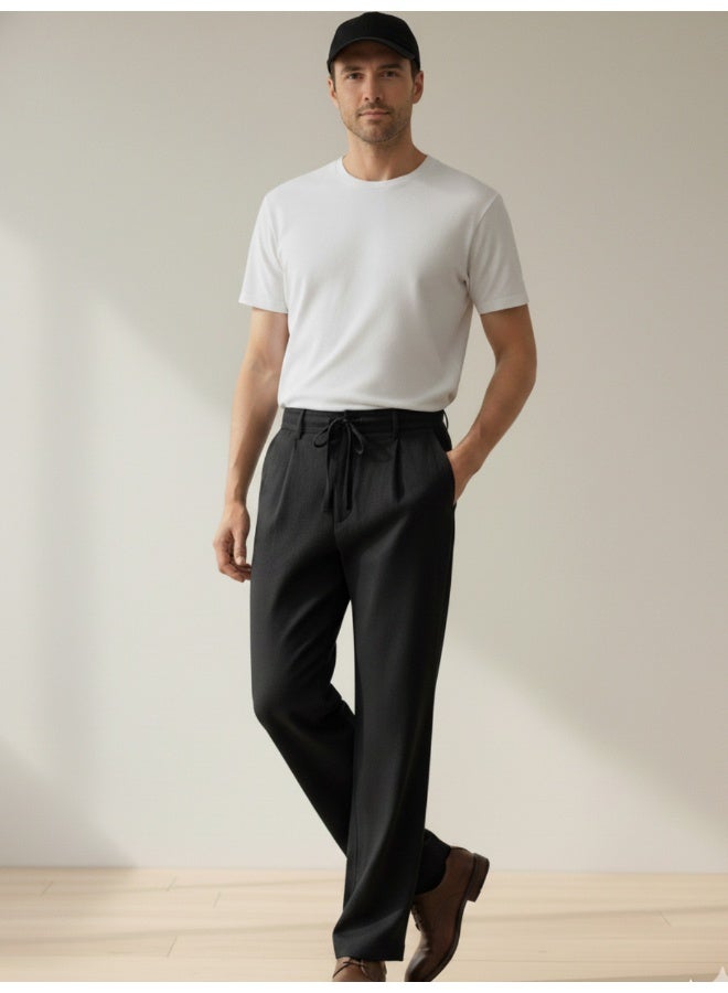 RIGO Black Straight Fit Pants for Men - Image 4