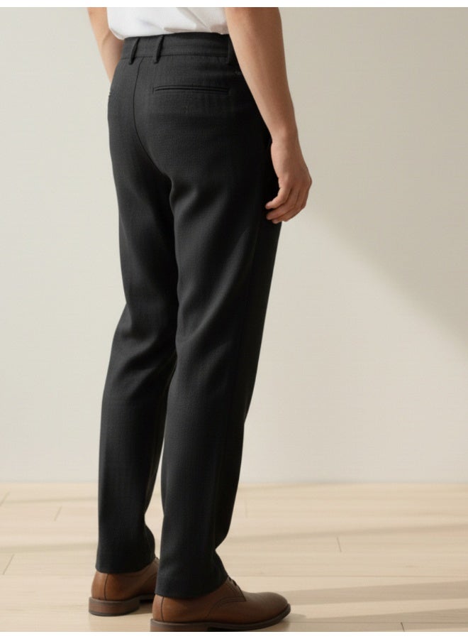 RIGO Black Straight Fit Pants for Men - Image 2