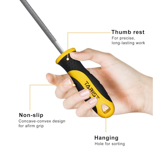 TARIST 8 inch Round Metal File, Professional Carbon Steel rat tail file, Tool Sharpener for Professionals and DIY (8 inch) - Image 3