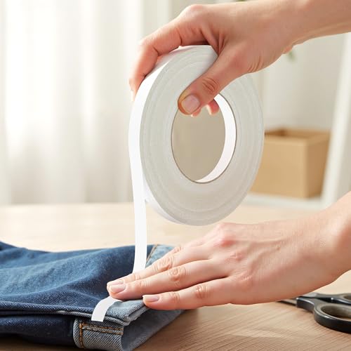 Hoacm Hem Tape for Pants 12inch105FT Double Sided Fabric Tape - Image 1