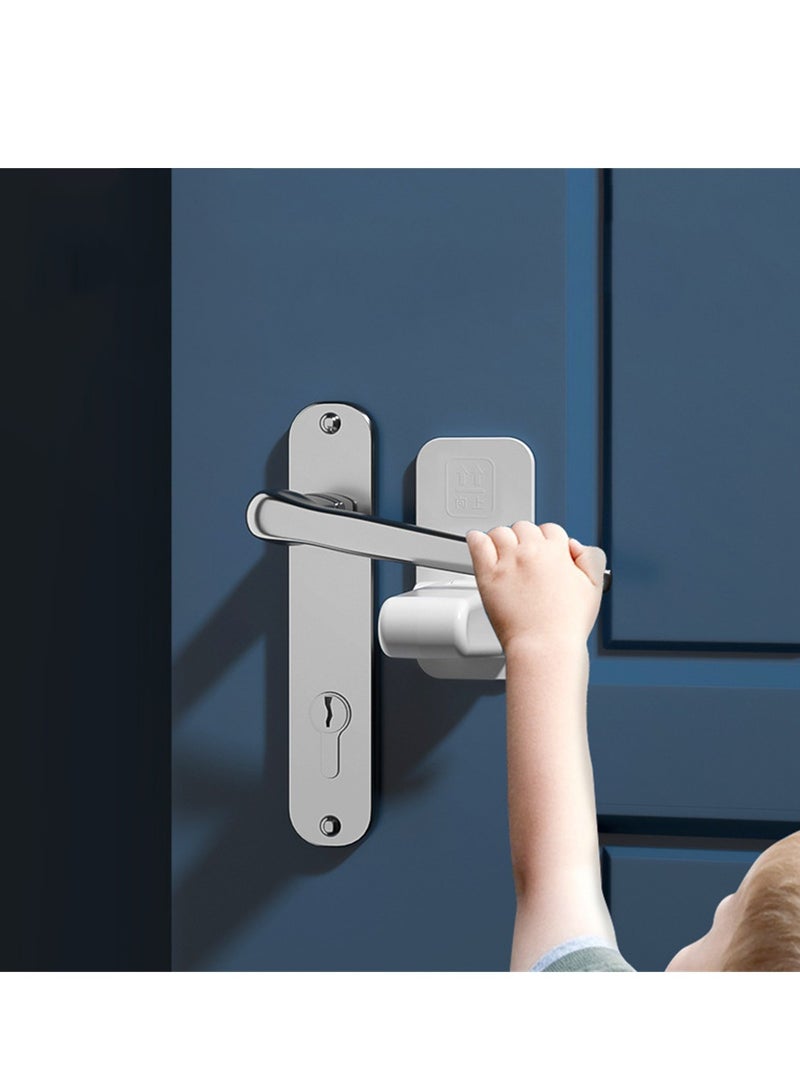 KASTWAVE Childproof Door Lever Lock 2 Pack Baby Safety Door Handle Lock Prevent Toddlers from Opening Doors - Image 1