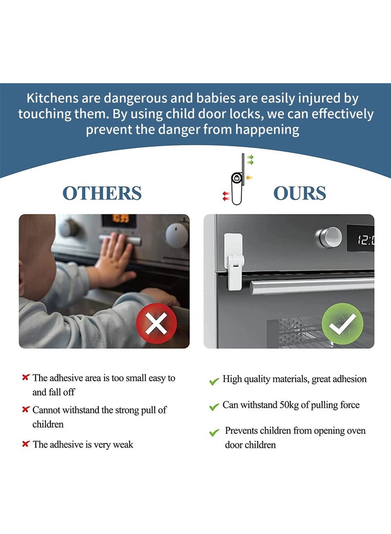 KASTWAVE Childproof Door Lever Lock 2 Pack Baby Safety Door Handle Lock Prevent Toddlers from Opening Doors - Image 4