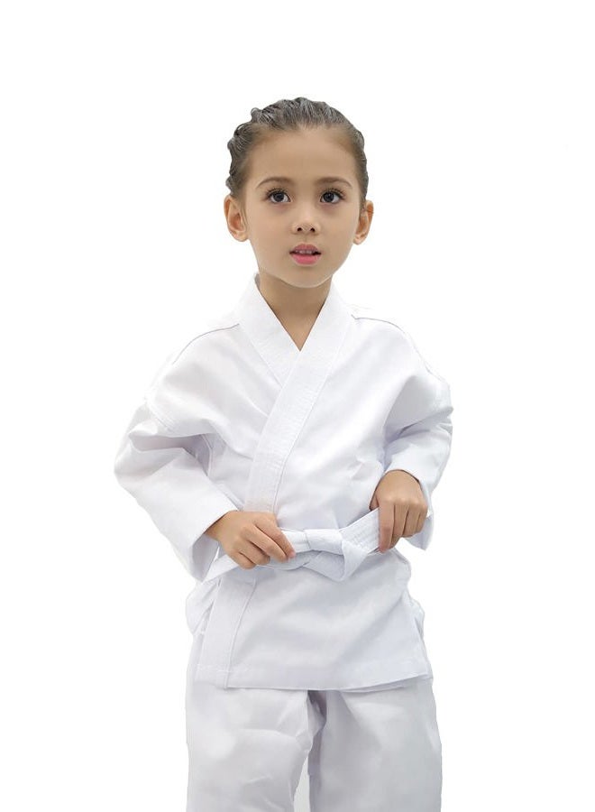FLKKY Karate Uniform for Kids Adults Students with Belt Lightweight Student Karate Gi Sets Martial Arts Sports Karate suit, White, 1 - Image 3