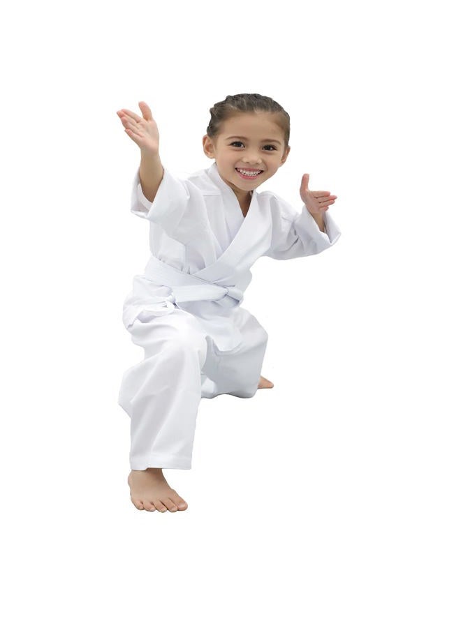 FLKKY Karate Uniform for Kids Adults Students with Belt Lightweight Student Karate Gi Sets Martial Arts Sports Karate suit, White, 1 - Image 2