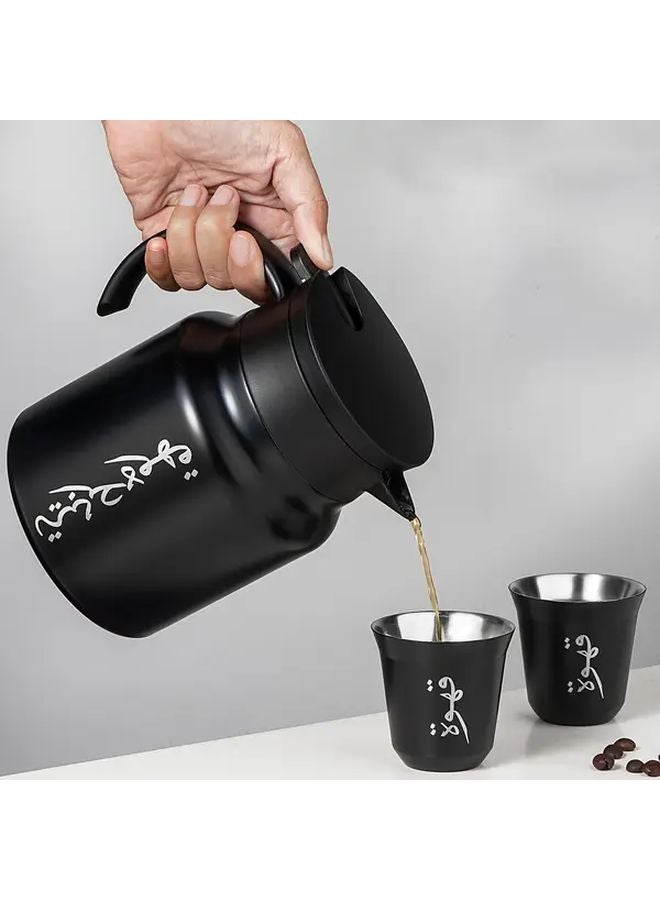 Stainless Steel Vacuum Insulated Coffee Carafe Set With 2 Double Walled Cups 33 81oz - Image 5