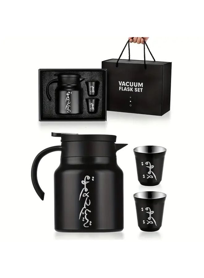 Stainless Steel Vacuum Insulated Coffee Carafe Set With 2 Double Walled Cups 33 81oz - Image 2