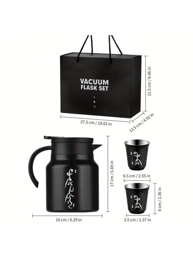 Stainless Steel Vacuum Insulated Coffee Carafe Set With 2 Double Walled Cups 33 81oz - Image 3