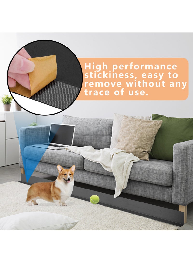 عام حاجب تحت الأريكة/السرير قابل للقص بطول 118 بوصة، لمنع اللعب والألعاب من الدخول تحت الأثاث، مناسب للأسِرّة الكينغ وقطع الأثاث الأخرى، للأرضيات الصلبة فقط. - Image 2