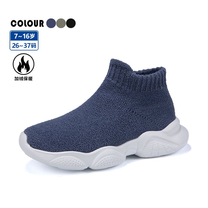 Boys Slip-On Fleece-Lined Shoes – Soft Sole Non-Slip Sneakers for Children - Image 2