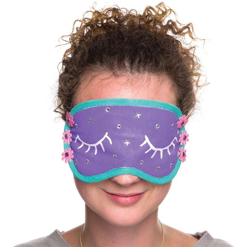 Baker Ross AW329 Fabric Eye Mask Pack of 3 Decorate Your Own Mask Kit Canvas Masks for Kids to Decorate and Wear to Partys or Dressing Up - Image 3