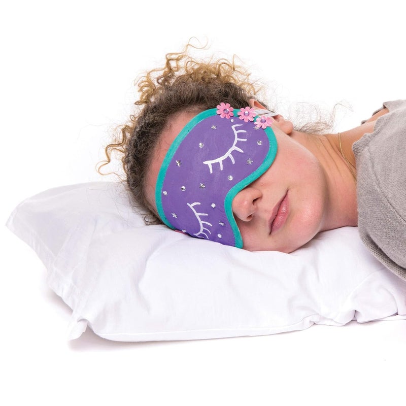 Baker Ross AW329 Fabric Eye Mask Pack of 3 Decorate Your Own Mask Kit Canvas Masks for Kids to Decorate and Wear to Partys or Dressing Up - Image 2