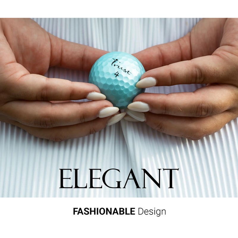 Trust Golf Ball, Aurora ICY Blue, Soft, Distance, Straight Flight, and Easy to Spot, Crystal Urethane Covered, 3-Piece (ICY Blue, 12 Balls) - Image 5