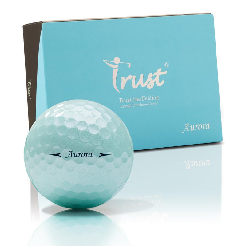 Trust Golf Ball, Aurora ICY Blue, Soft, Distance, Straight Flight, and Easy to Spot, Crystal Urethane Covered, 3-Piece (ICY Blue, 12 Balls) - Image 1