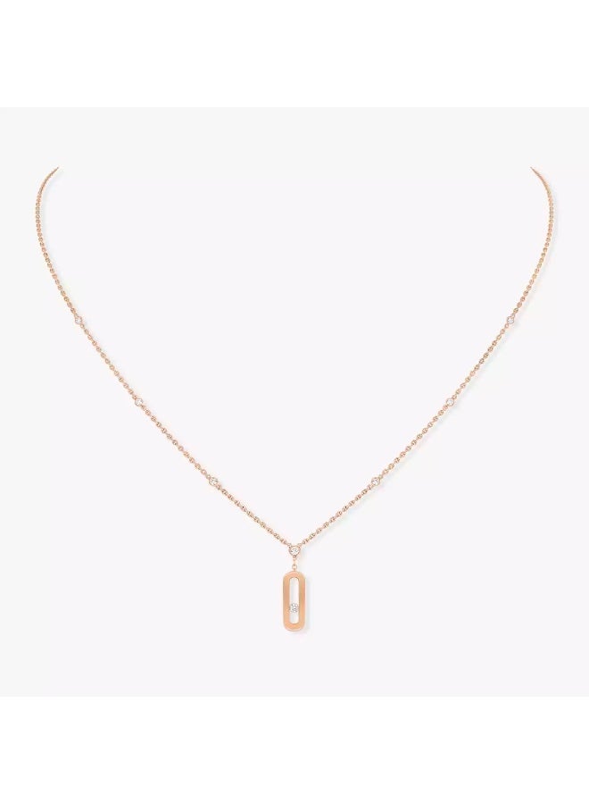 messika  Minimalist geometric style | Single diamond women's necklace, fashionable and versatile collarbone chain - Image 1