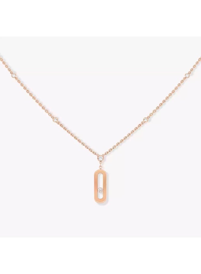 messika  Minimalist geometric style | Single diamond women's necklace, fashionable and versatile collarbone chain - Image 2