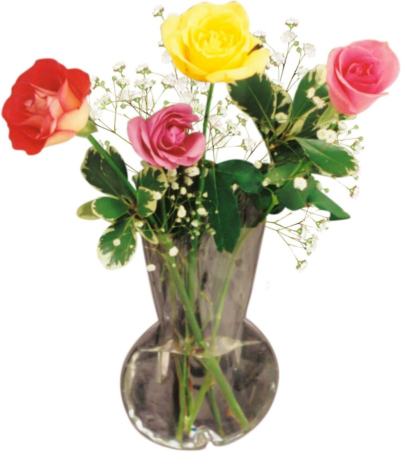 Gadjit Gadjit Vinyl Window Vase Bulb Style  Suctions to Windows and Mirrors Holds Bouquet of Flower Stems Greenery and Water Clear Flexible Vinyl  - Image 1