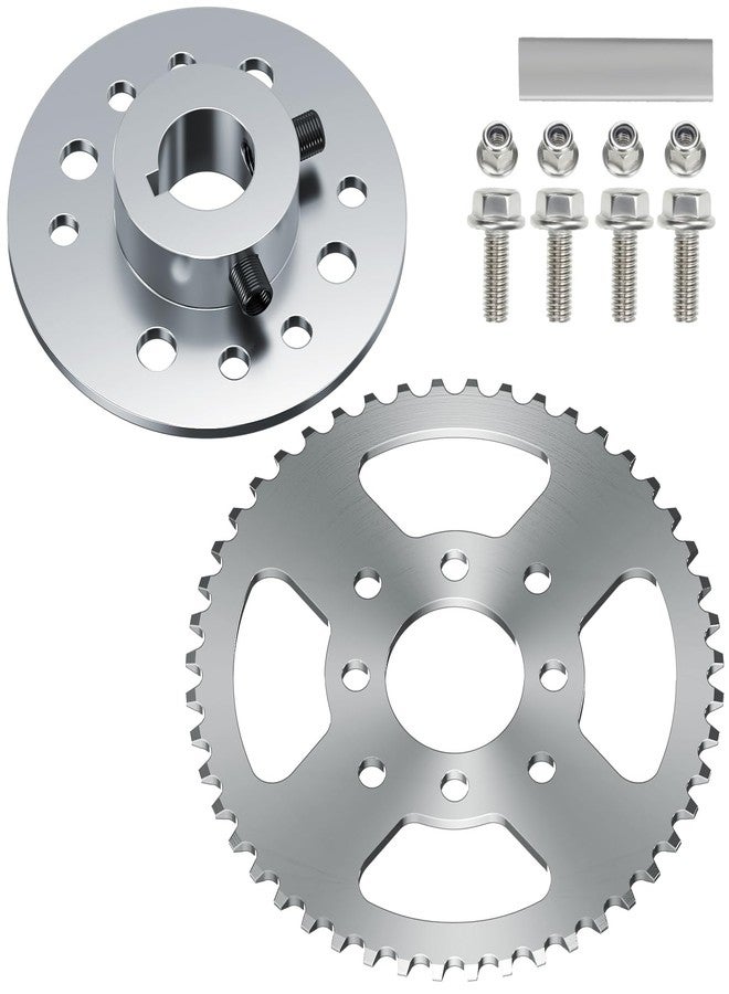 YOXUFA 40/41/420 Chain 48 Tooth Sprocket with 1" bore 1/4 Keyway Go Kart Sprocket Hub Parts - Image 1