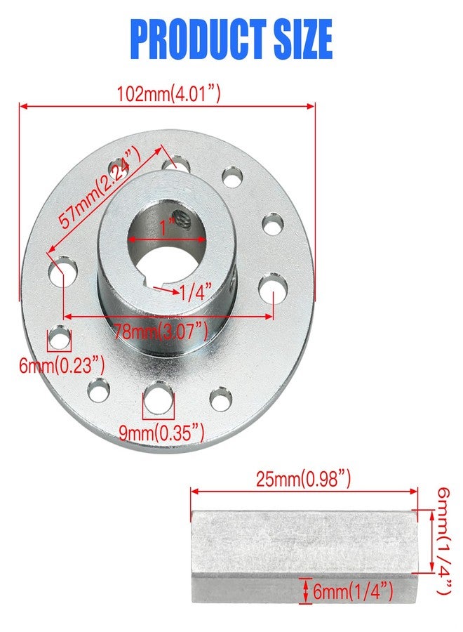 YOXUFA 40/41/420 Chain 48 Tooth Sprocket with 1" bore 1/4 Keyway Go Kart Sprocket Hub Parts - Image 5