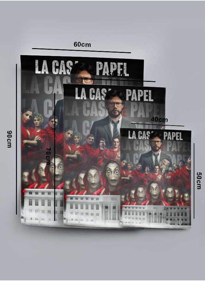 LOWHA Poster Painting Art With Four Separate Pieces Of Double-Sided Stickers Money Heist Final Poster For Home Bedroom Living Room And Office Decor  - Image 4