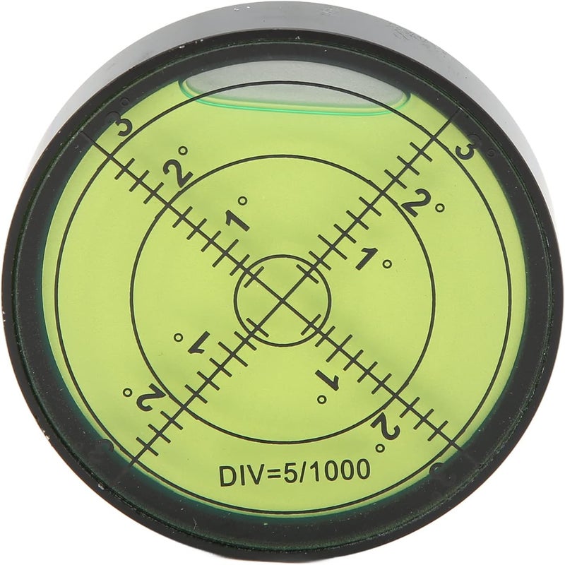 60x12mm High Precision Metal Circular Bubble Level, Shock Spirit Level with 15' Sensitivity, Durable Alloy Round Bubble Level for Machine Tools and Precision Instruments - Image 2
