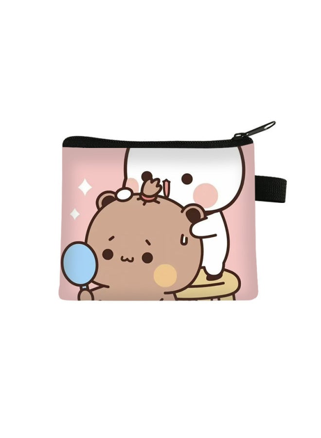 Yierbubu Children's Coin Purse Mini Cartoon Storage Pouch Student Large Capacity Short Cute Bag