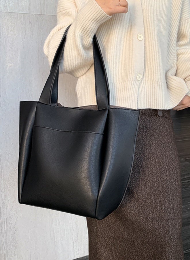 DUNISO Women's Shoulder Tote Bag Faux Leather Handbag for Women Large Capacity Messenger Bag, Fashionable Travel Shoulder Bag for Ladies Girls College Students - Image 3