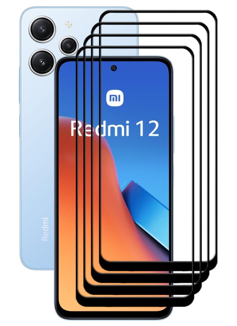 ACLIX 4 Pieces Antistatic ESD Dustproof Premium Quality High Definition Tempered Glass Screen Protector Designed For Xiaomi Redmi 12 - Image 1