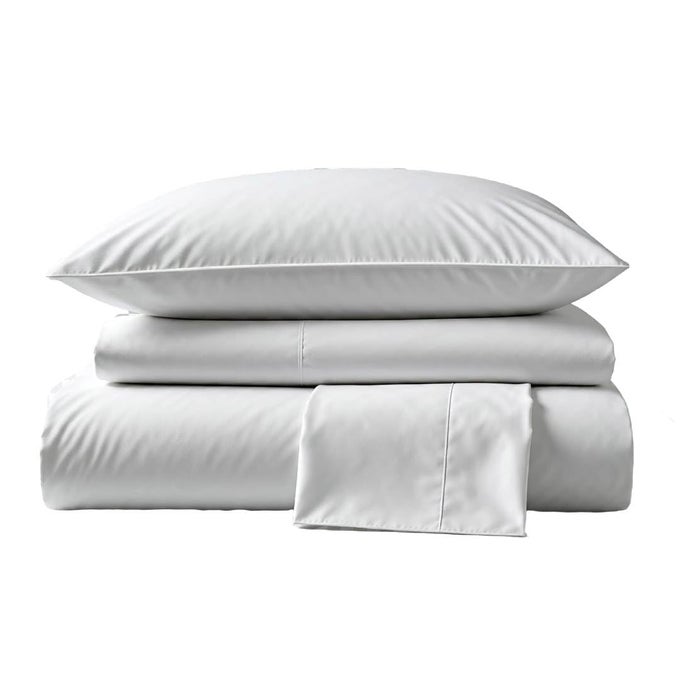 415 THREAD COUNT PERCAL KING SHEET SET 100 PERUVIAN PIMA COTTON 4 PIECE FLAT FITTED 2 PILLOWCASES COOLING CRISP DEEP POCKET HOTEL QUALITY BEDDING WHITE
