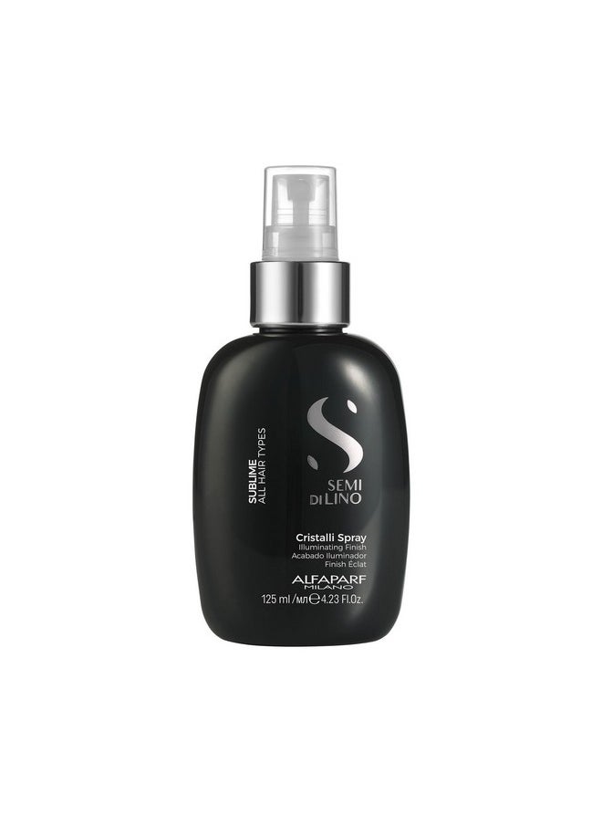 ALFAPARF MILANO Alfaparf Milano Semi Di Lino Sublime Cristalli Smoothing Finishing Hair Spray - Dry Hair Treatment to Detangle & Add Shine - Smoothing Serum with Flax Seed Oil & Vitamin E - Vegan (4.23 oz / 125 ml)  - Image 1