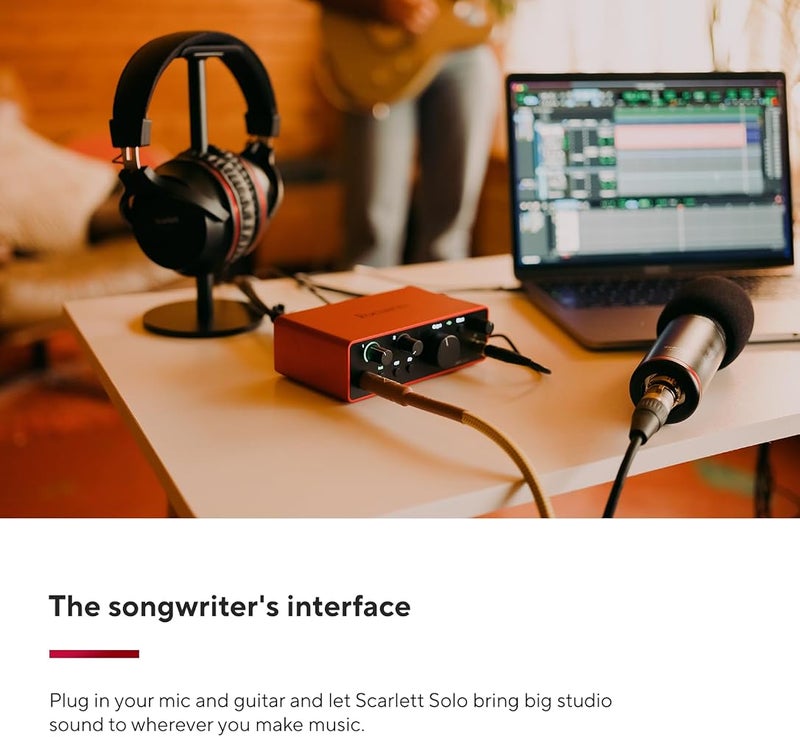Focusrite Scarlett Solo 4th Gen USB Audio Interface, for the Guitarist, Vocalist, or Producer — High-Fidelity, Studio Quality Recording, and All the Software You Need to Record - Image 5