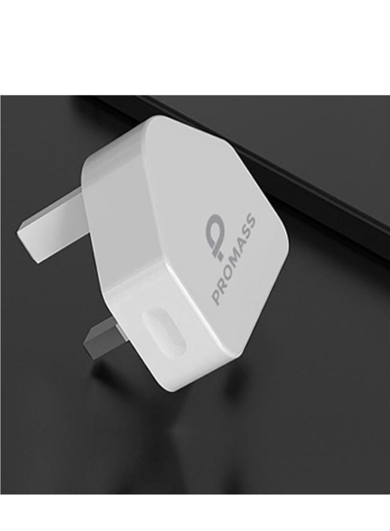 بروماس شاحن منزلي PROMASS PM0101 بمنفذ واحد بقوة 10 واط مع كابل لايتنينج، شحن سريع ومستقر، تقنية شحن حصرية - Image 3