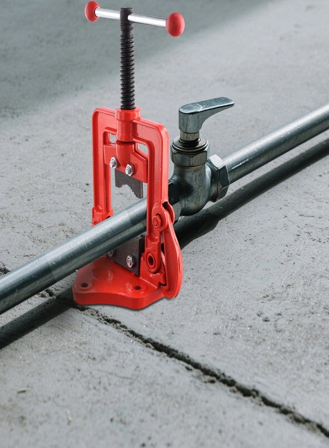 ZEONHAK Heavy Duty Forged Pipe Vise, 0.6 to 2 Inch Pipes Capacity Bench Pipe Vice, Forged Bench Yoke Vise for Cutting, Fixing Pipes from 15 to 50mm - Image 4