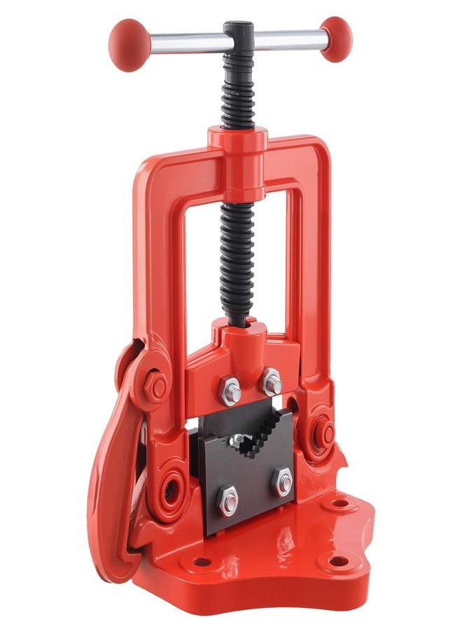 ZEONHAK Heavy Duty Forged Pipe Vise, 0.6 to 2 Inch Pipes Capacity Bench Pipe Vice, Forged Bench Yoke Vise for Cutting, Fixing Pipes from 15 to 50mm - Image 1