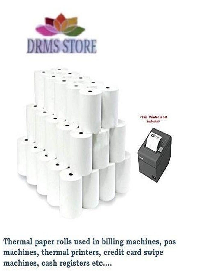 DRMS Store Thermal Billing Paper Rolls(Pack of 10 rolls) (57mmX25Meter(2 inch)- 10 rolls) - Image 4